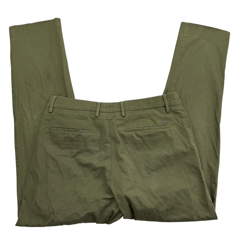 NN07 Pants Mens 31 X 32 Green Chino Slim Flat Front Canvas THEO 1500 Logo